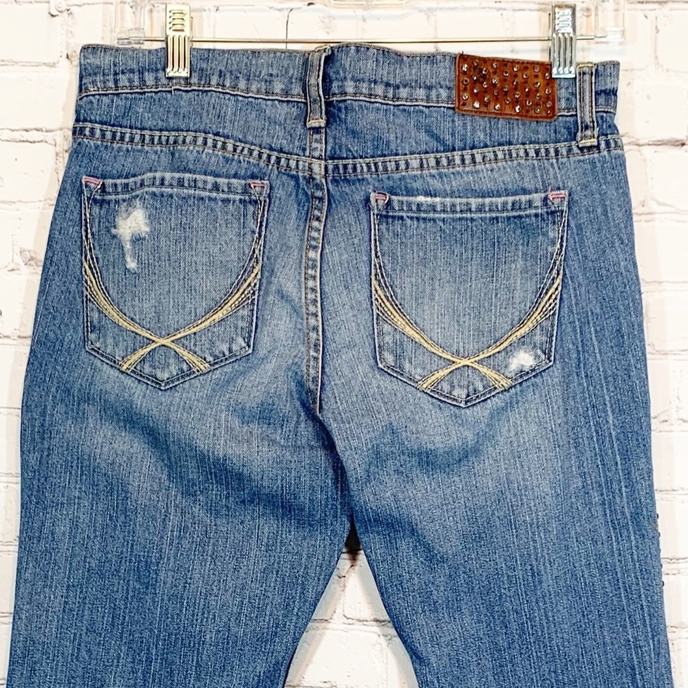 Pink Victoria's Secret Jeans Jeweled Distressed - Picture 5 of 8